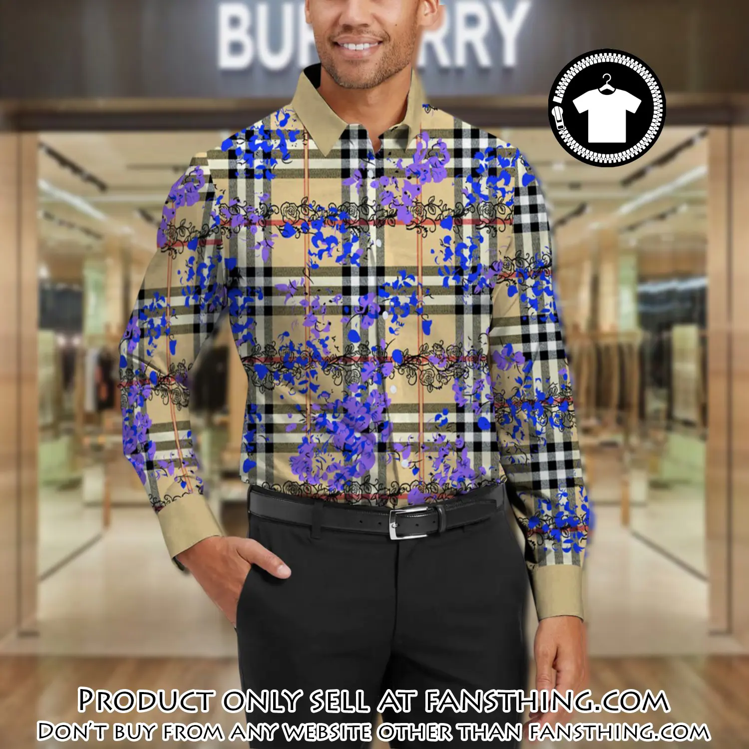 Burberry long sleeves button down shirt for elegant men lsb1002 fst0457083